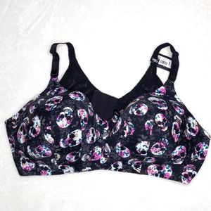 Torrid bra 46DD skull and rose all over print wire free bnwt